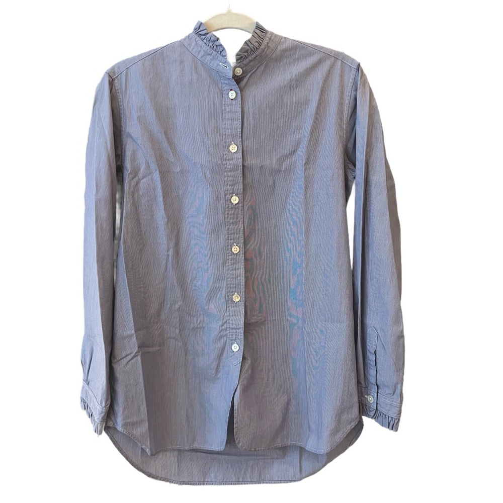 Uniqlo x Ines de la Fressange Cotton Frilled Long Sleeve Shirt